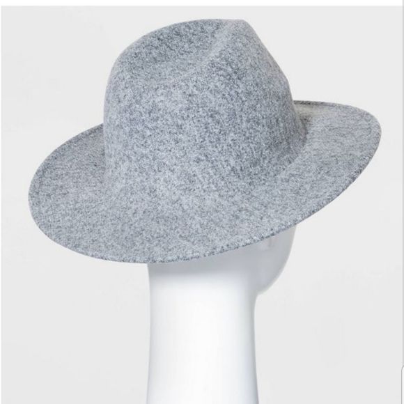 Universal Thread Gray Felt Wool Look New w/Tags Womens Adjustable Fedora - Picture 3 of 9